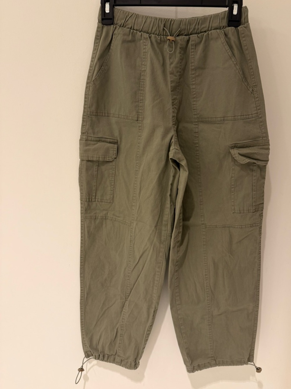 No Comment Kids Cargo Joggers Green Girl Pants Size XL